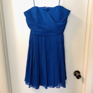Silk Chiffon Strapless Jcrew Dress